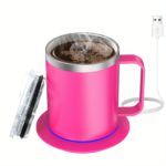 Smart Electric Coffee Mug Warmer Set for Desk Use - صورة 11