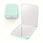 Travel-Friendly LED Makeup Mirror with 1 X/3 X Magnification - صورة 7