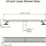 SUS304 Stainless Steel Linear Shower Drain with Fast Flow - صورة 4