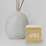 Smart Wooden Alarm Clock with Voice Control LED Display - Image 2