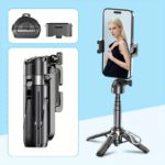 Compact 3-in-1 Wireless Selfie Stick with USB Charging - صورة 4