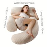 Ultimate Comfort U-Shaped Pregnancy Pillow Beige - Image 7