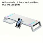 RGB Monitor Stand with USB Ports & Adjustable Height - صورة 9