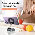 Magnetic Car Phone Mount with 360° Rotation & Suction - صورة 4