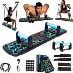 Compact Folding Push-Up Board with Resistance Bands - صورة 2