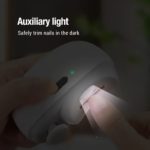 Electric for nail Clipper and Grinder Dual-Use with Splash Guard - Small Portable Home Manicure Tool, Anti-Squeeze Design, USB Rechargeable, Battery, White, for nail Care, Modern Aesthetic, Durable Plastic - صورة 8