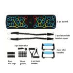 Compact Folding Push-Up Board with Resistance Bands - صورة 3
