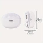 Electric for nail Clipper and Grinder Dual-Use with Splash Guard - Small Portable Home Manicure Tool, Anti-Squeeze Design, USB Rechargeable, Battery, White, for nail Care, Modern Aesthetic, Durable Plastic - صورة 4