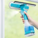 4-in-1 Glass Cleaner Brush with Built-In Spray Bottle - صورة 6