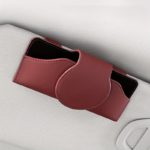 Magnetic Leather Car Visor Glasses Holder Clip - Image 7