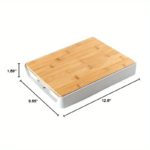 WIEZ Versatile Bamboo Cutting Board with Tray - صورة 2