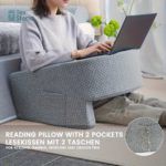 Ergonomic Gray Reading Pillow for Comfortable Gaming - Image 3