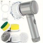 Electric Cleaning Brush Set, 5 Heads & 500 m Ah Power - صورة 3