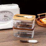 Elegant Acacia Wood Lid Glass Butter Keeper - Image 2