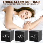Smart Wooden Alarm Clock with Voice Control LED Display - Image 11