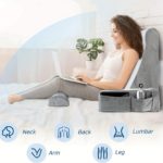 Cozy Ergonomic TV Pillow with Handy Pockets, Gray/White - Image 7