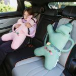 Dino-Cat Plush Car Pillow: Cozy Head Support Cushion - Image 2