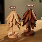 Tree Design Heat-Resistant Wood Trivet Set - Image 7