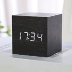 Smart Wooden Alarm Clock with Voice Control LED Display - Image 8