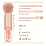 4-in-1 Double-Headed Makeup Brushes Set for Girls - صورة 2