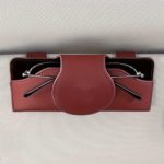 Magnetic Leather Car Visor Glasses Holder Clip