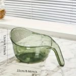 Clear Plastic Rice Washing Bowl with Drainage Holes - صورة 4
