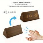 Smart Wooden Alarm Clock with Temp & Humidity Sensor - Image 2
