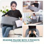 Ergonomic Gray Reading Pillow for Comfortable Gaming - Image 6