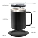 Smart Electric Coffee Mug Warmer Set for Desk Use - صورة 8