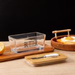 Elegant Acacia Wood Lid Glass Butter Keeper - Image 5