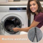 Cozy Ergonomic TV Pillow with Handy Pockets, Gray/White - Image 5