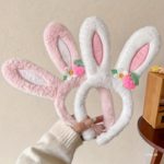 Strawberry Floral Bunny Ears Headband for Women - صورة 3