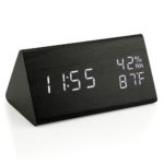 Smart Wooden Alarm Clock with Temp & Humidity Sensor - Image 9