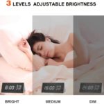 Smart Wooden Alarm Clock with Temp & Humidity Sensor - Image 5