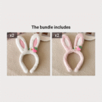 Strawberry Floral Bunny Ears Headband for Women - صورة 6
