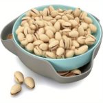 Dual-Compartment Pistachio Bowl - Scratch-Proof Snack Holder
