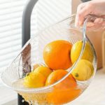 Clear Plastic Rice Washing Bowl with Drainage Holes - صورة 7