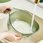 Clear Plastic Rice Washing Bowl with Drainage Holes - صورة 10