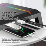 RGB Monitor Stand with USB Ports & Adjustable Height - صورة 13