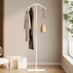 Space-Saving Metal Clothes Rack for Stylish Bedroom Use - صورة 9