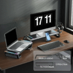 RGB Monitor Stand with USB Ports & Adjustable Height - صورة 6