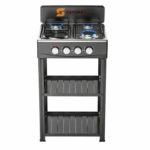 Gas Cooker with Storage Shelves