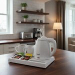 Electric Kettle with Cups & Tray - Image 4