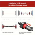 Doorway Pull-Up Bar - No-Drill Installation, Adjustable Width , Door-Mounted Strength - صورة 9