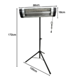 Electric Heater with Tripod Stand - صورة 5