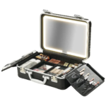 Travel Makeup Case with Detachable LED Mirror