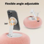 Compact Magnetic Stand for Mini Pillows, Small Snack Bowl, Storage Container, Featuring a Robust Magnetic Link, Stable And Slip-Resistant, Made of Soft-Touch Material, Portable Size, Easy to Fold And Store, Ideal for Live Streaming, Reading - صورة 3
